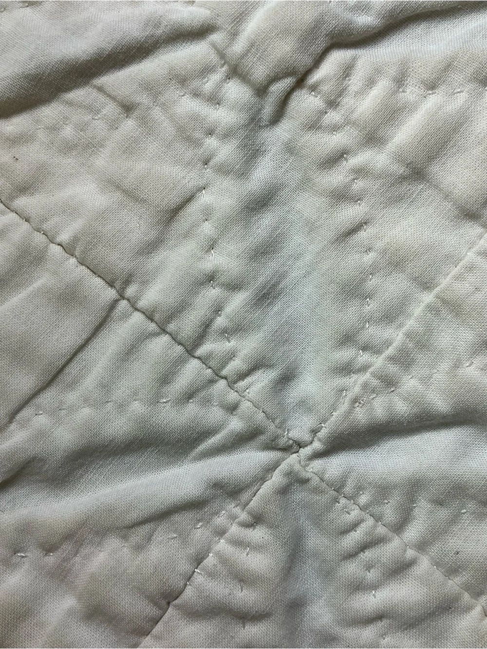 Vintage hand stitched cathedral window multicolored quilt 79 x 97 USA made